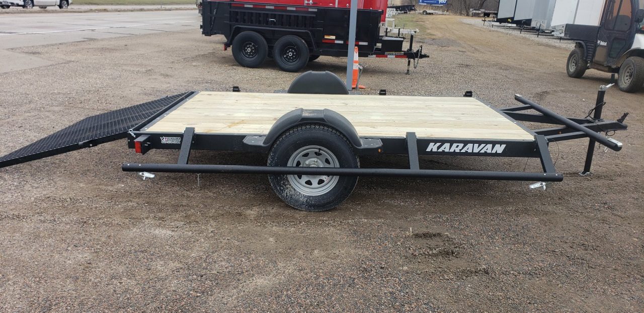 New 2026 Karavan 6x10 Utility Trailer with fold down sides