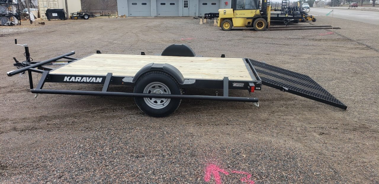 New 2026 Karavan 6x10 Utility Trailer with fold down sides