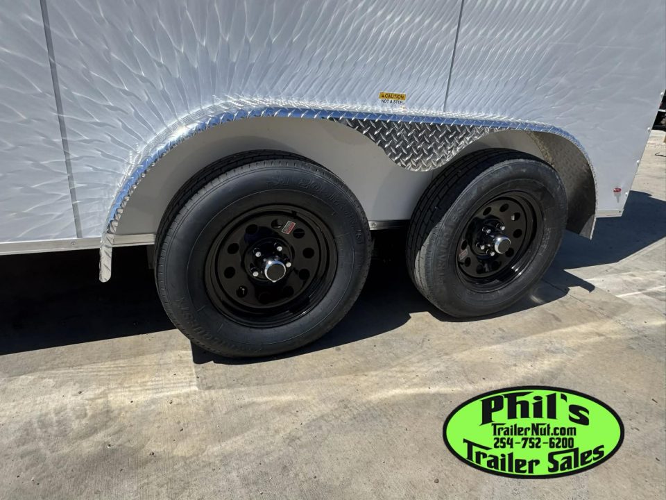 New 7X12 ENCLOSED TRAILER CARGO TRAILER Cargo / Enclosed Trailer SCREWLESS .080 EXTERIOR & REAR WING