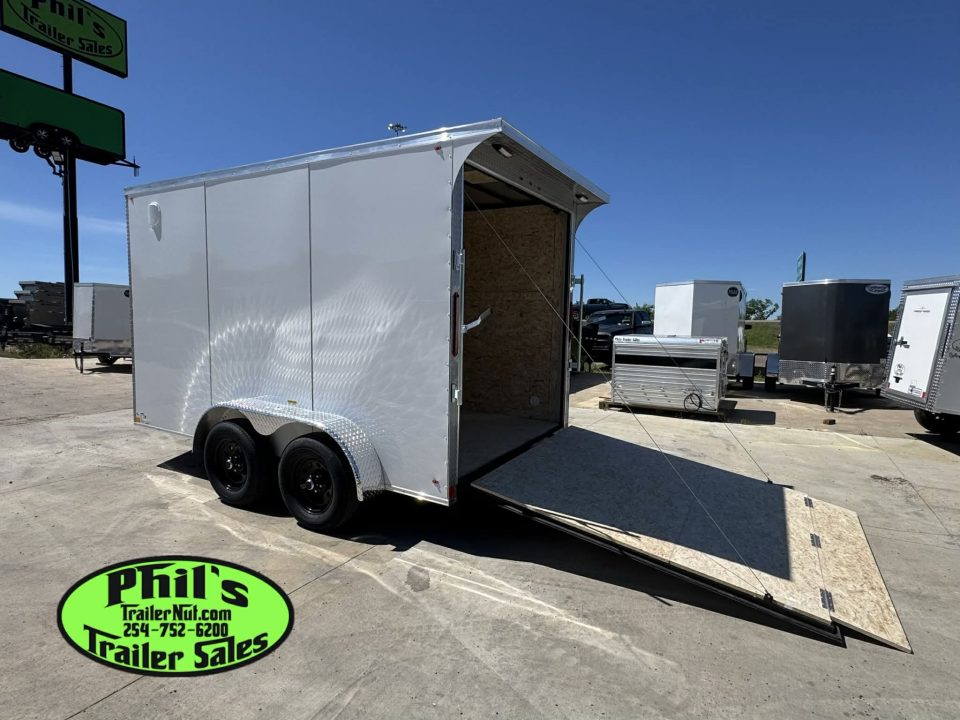 New 7X12 ENCLOSED TRAILER CARGO TRAILER Cargo / Enclosed Trailer SCREWLESS .080 EXTERIOR & REAR WING
