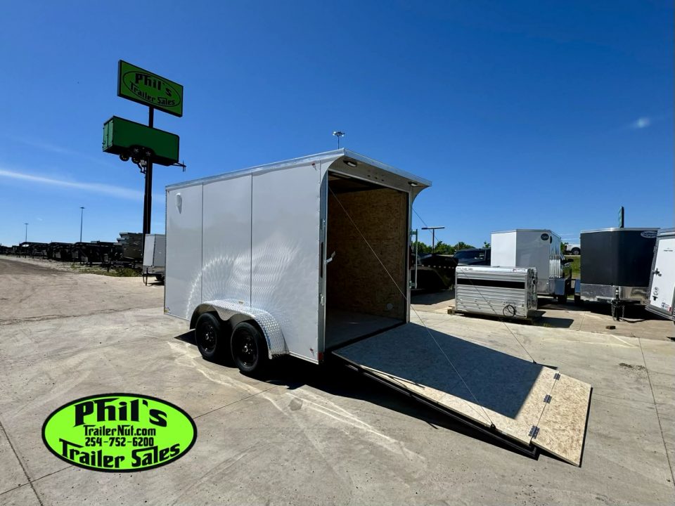 New 7X12 ENCLOSED TRAILER CARGO TRAILER Cargo / Enclosed Trailer SCREWLESS .080 EXTERIOR & REAR WING