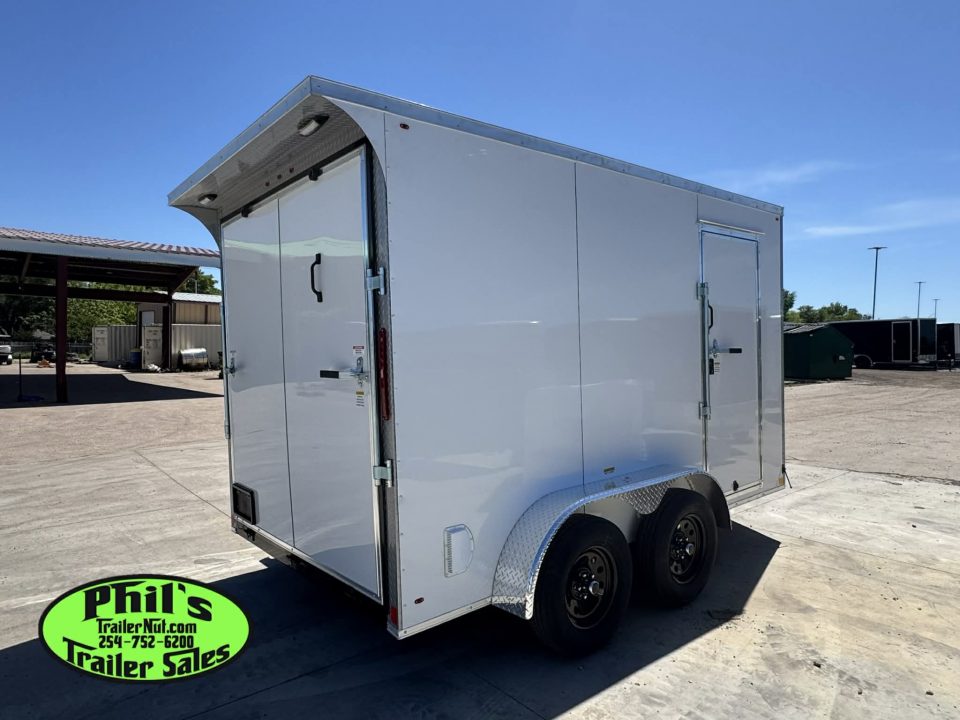 New 7X12 ENCLOSED TRAILER CARGO TRAILER Cargo / Enclosed Trailer SCREWLESS .080 EXTERIOR & REAR WING