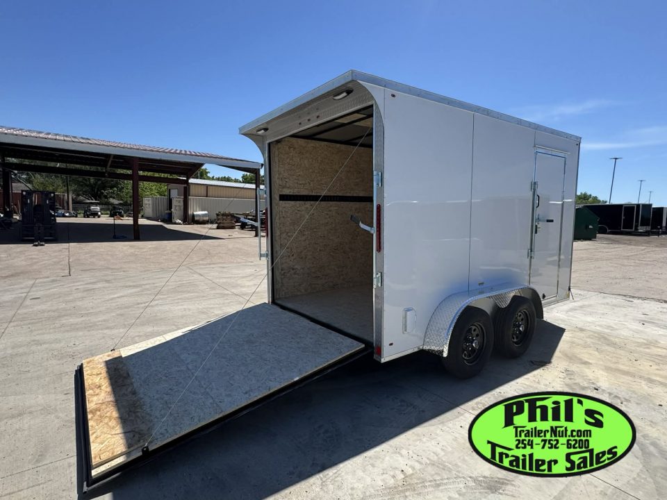 New 7X12 ENCLOSED TRAILER CARGO TRAILER Cargo / Enclosed Trailer SCREWLESS .080 EXTERIOR & REAR WING