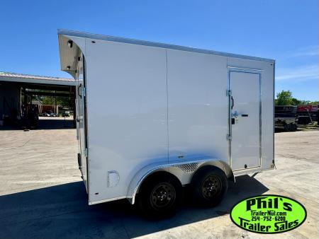 New 7X12 ENCLOSED TRAILER CARGO TRAILER Cargo / Enclosed Trailer SCREWLESS .080 EXTERIOR & REAR WING