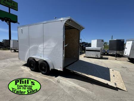 New 7X12 ENCLOSED TRAILER CARGO TRAILER Cargo / Enclosed Trailer SCREWLESS .080 EXTERIOR & REAR WING