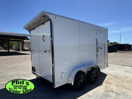 New 7X12 ENCLOSED TRAILER CARGO TRAILER Cargo / Enclosed Trailer SCREWLESS .080 EXTERIOR & REAR WING