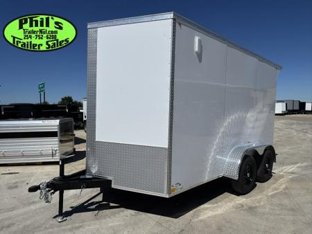 New 7X12 ENCLOSED TRAILER CARGO TRAILER Cargo / Enclosed Trailer SCREWLESS .080 EXTERIOR & REAR WING