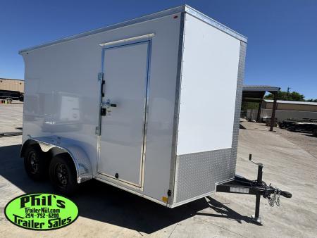 New 7X12 ENCLOSED TRAILER CARGO TRAILER Cargo / Enclosed Trailer SCREWLESS .080 EXTERIOR & REAR WING
