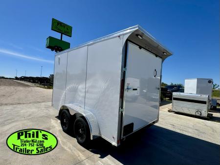New 7X12 ENCLOSED TRAILER CARGO TRAILER Cargo / Enclosed Trailer SCREWLESS .080 EXTERIOR & REAR WING