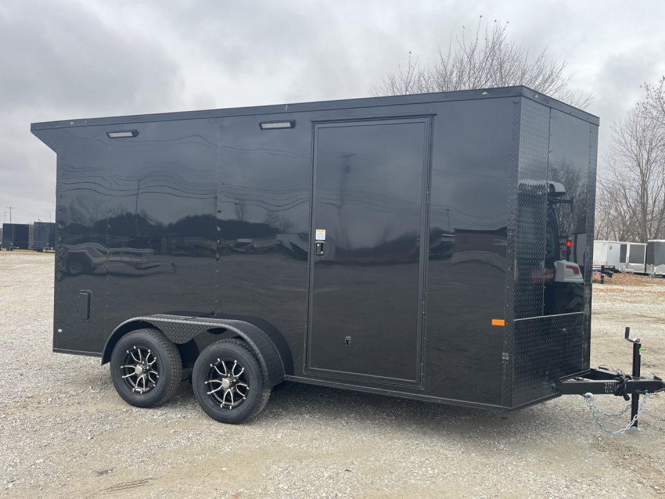 New 2026 Rock Solid Cargo 7' x 14' x 7' Cargo / Enclosed Trailer 7K Spoiler with Lights