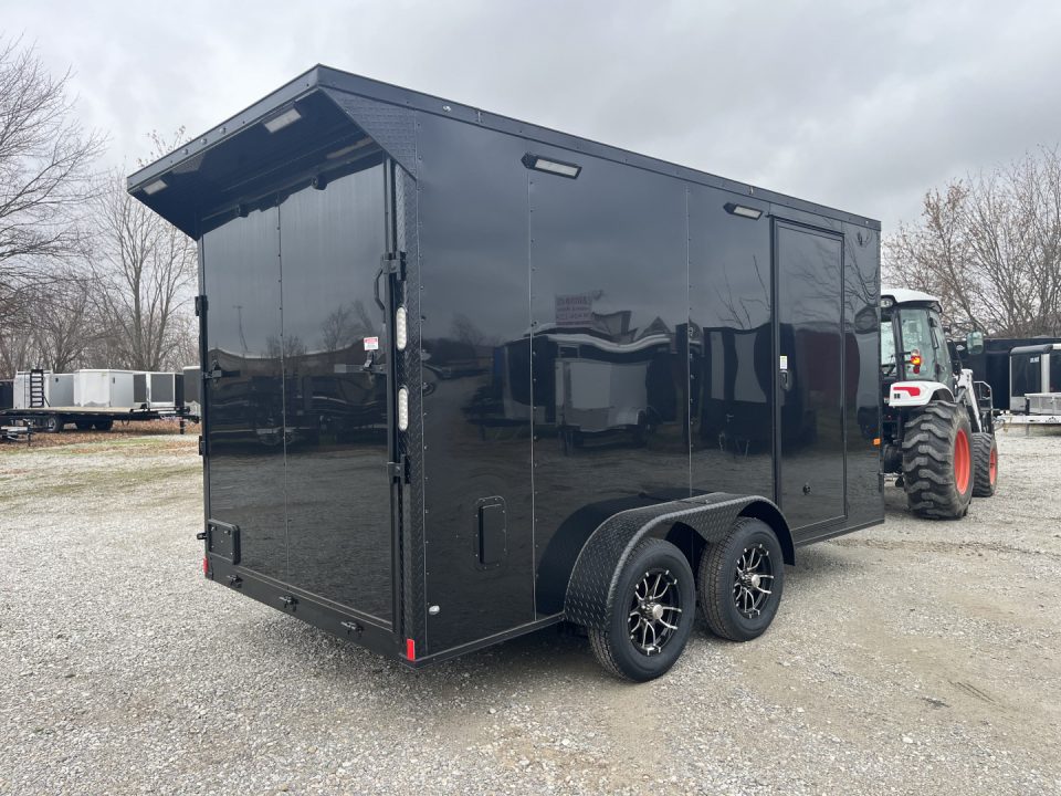 New 2026 Rock Solid Cargo 7' x 14' x 7' Cargo / Enclosed Trailer 7K Spoiler with Lights
