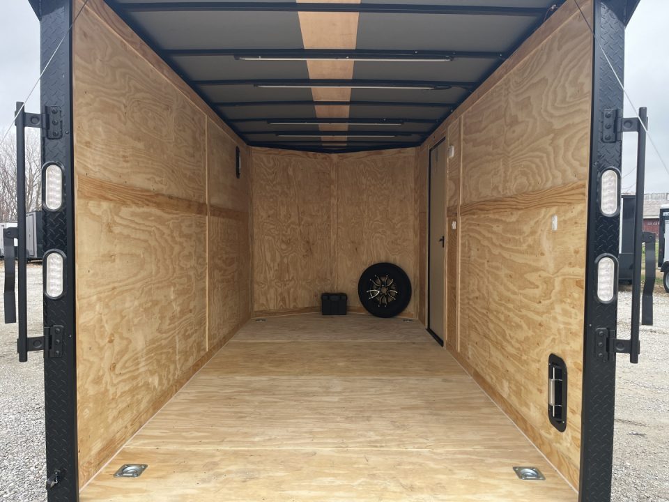 New 2026 Rock Solid Cargo 7' x 14' x 7' Cargo / Enclosed Trailer 7K Spoiler with Lights