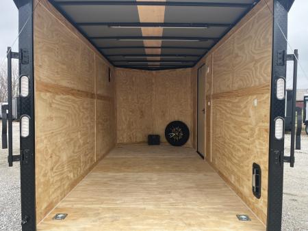 New 2026 Rock Solid Cargo 7' x 14' x 7' Cargo / Enclosed Trailer 7K Spoiler with Lights