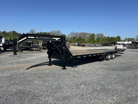 Used 2018 Iron Bull 102 X32' Hyd Dove Gooseneck Trailer