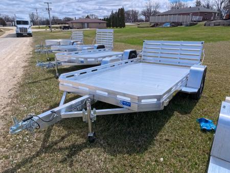 New 2027 Aluma 77 x 12 Heavy Single Axle Utility with Bi-Fold Tailgate, 2990lb. GVWR Utility Trailer