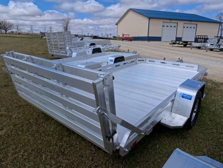 New 2027 Aluma 77 x 12 Heavy Single Axle Utility with Bi-Fold Tailgate, 2990lb. GVWR Utility Trailer