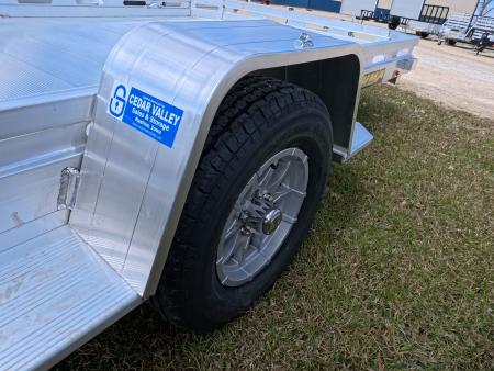 New 2027 Aluma 77 x 12 Heavy Single Axle Utility with Bi-Fold Tailgate, 2990lb. GVWR Utility Trailer