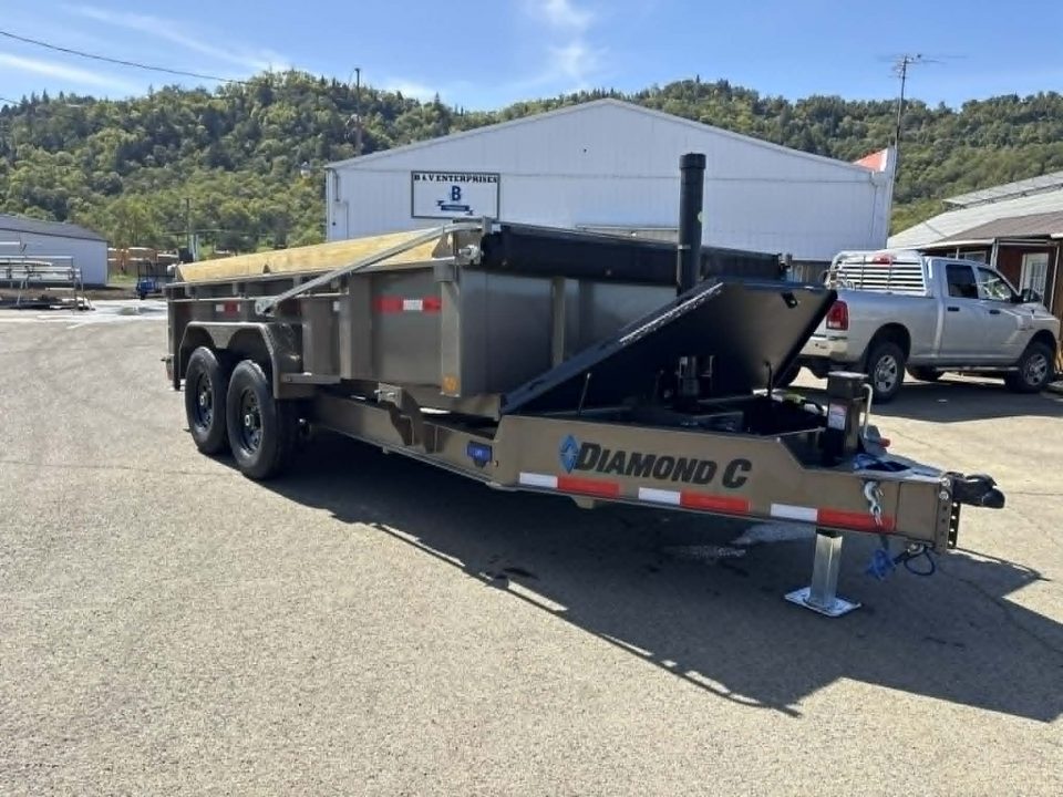 New SALE! DUMP TRAILER 2026 Diamond C LPT207 82X14 LOW PROFILE 15500 GVWR METALLIC MOCHA