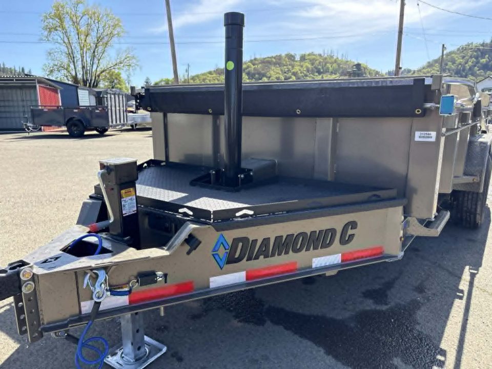 New SALE! DUMP TRAILER 2026 Diamond C LPT207 82X14 LOW PROFILE 15500 GVWR METALLIC MOCHA