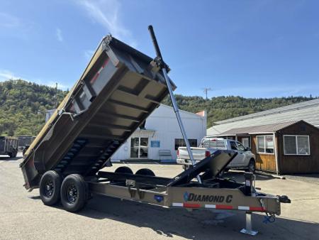 New SALE! DUMP TRAILER 2026 Diamond C LPT207 82X14 LOW PROFILE 15500 GVWR METALLIC MOCHA