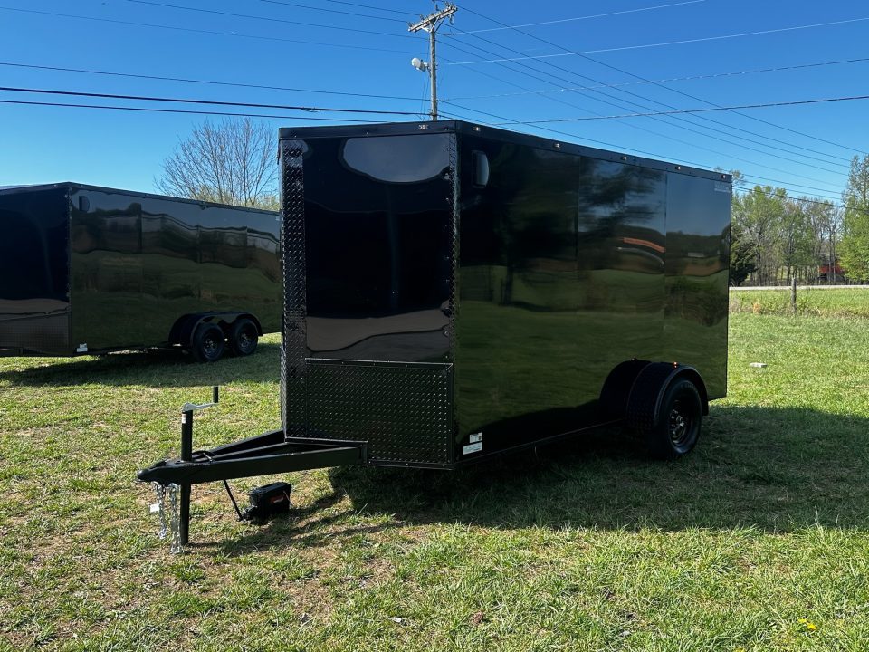 New 2026 Luxe 6X12-Enclosed Trailer-3500LB Single Axle-Black Poly-Blackout