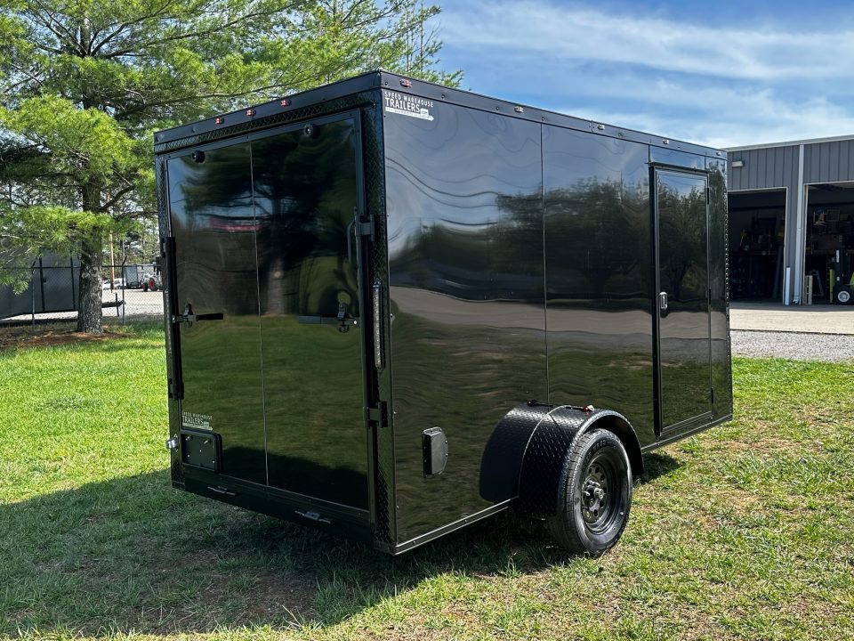 New 2026 Luxe 6X12-Enclosed Trailer-3500LB Single Axle-Black Poly-Blackout