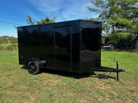 New 2026 Luxe 6X12-Enclosed Trailer-3500LB Single Axle-Black Poly-Blackout