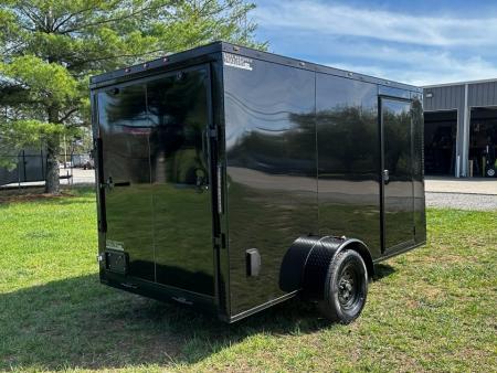 New 2026 Luxe 6X12-Enclosed Trailer-3500LB Single Axle-Black Poly-Blackout