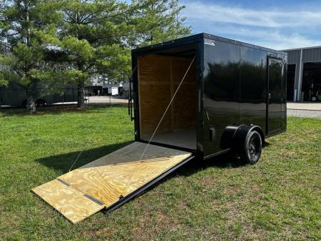 New 2026 Luxe 6X12-Enclosed Trailer-3500LB Single Axle-Black Poly-Blackout