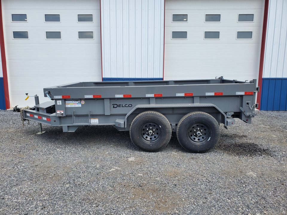 New 2026 Delco Trailers D2 Dump Trailer / 12,000 GVWR / 72"X12' / 21" Sides
