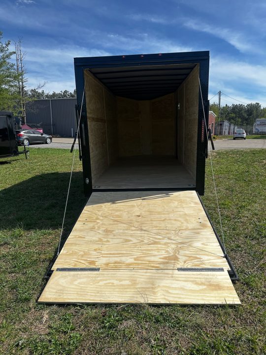 New 2026 Luxe 7x16 Enclosed Trailer- 3500LB Tandem Axle -Black Poly-Blackout
