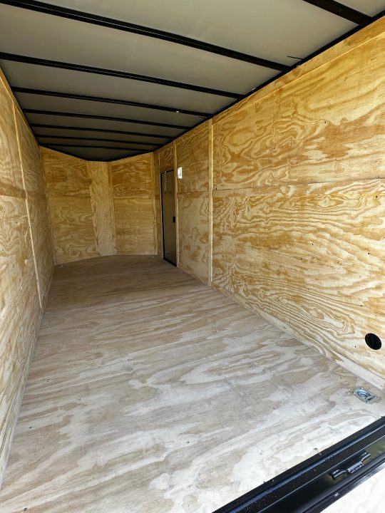 New 2026 Luxe 7x16 Enclosed Trailer- 3500LB Tandem Axle -Black Poly-Blackout