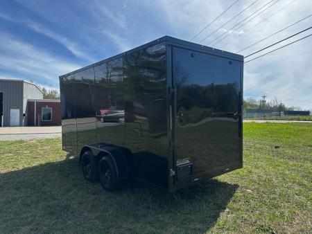 New 2026 Luxe 7x16 Enclosed Trailer- 3500LB Tandem Axle -Black Poly-Blackout