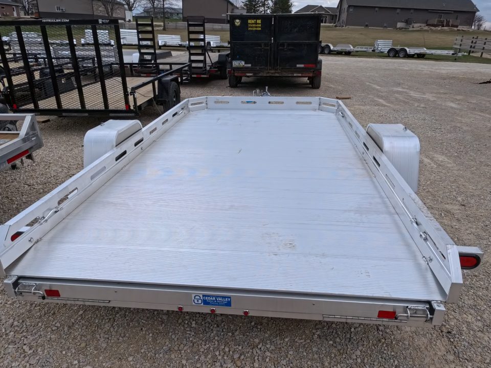 New 2027 Aluma 77 x 12 Executive Heavy Single Axle Utility Trailer with 2,990 lb. GVWR and Slide Out Ramp