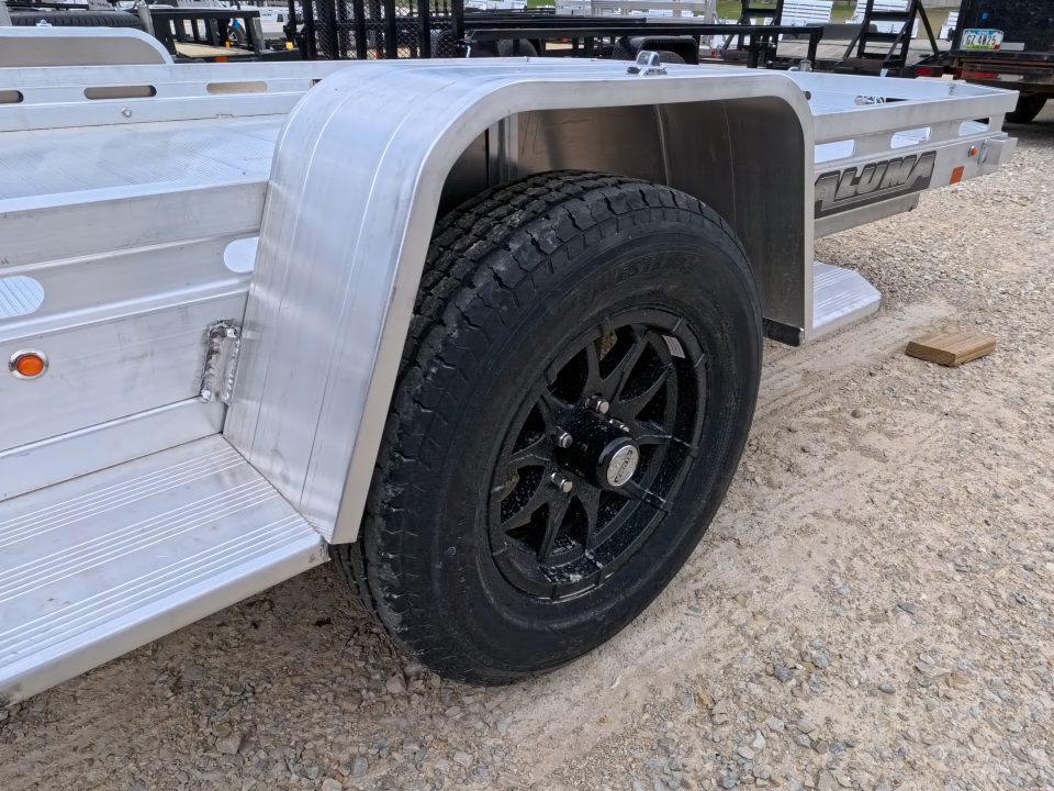 New 2027 Aluma 77 x 12 Executive Heavy Single Axle Utility Trailer with 2,990 lb. GVWR and Slide Out Ramp