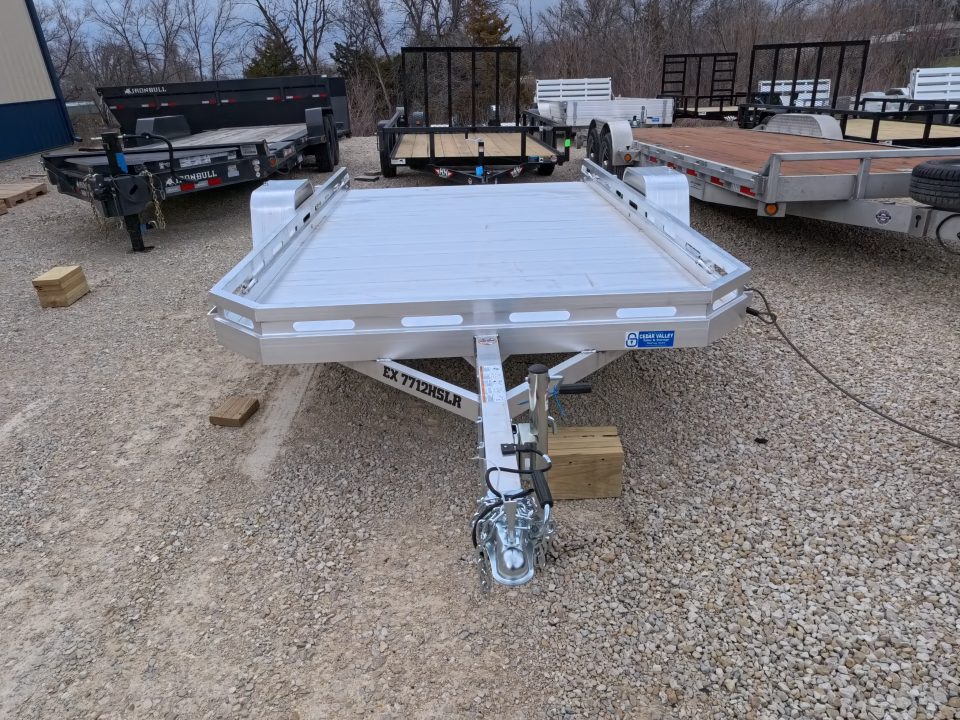 New 2027 Aluma 77 x 12 Executive Heavy Single Axle Utility Trailer with 2,990 lb. GVWR and Slide Out Ramp