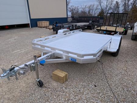 New 2027 Aluma 77 x 12 Executive Heavy Single Axle Utility Trailer with 2,990 lb. GVWR and Slide Out Ramp