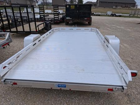 New 2027 Aluma 77 x 12 Executive Heavy Single Axle Utility Trailer with 2,990 lb. GVWR and Slide Out Ramp