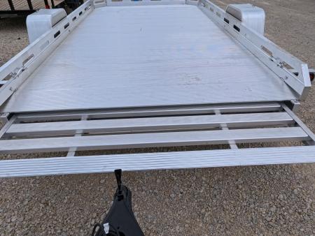 New 2027 Aluma 77 x 12 Executive Heavy Single Axle Utility Trailer with 2,990 lb. GVWR and Slide Out Ramp