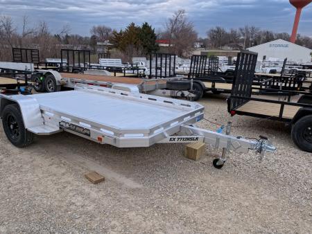 New 2027 Aluma 77 x 12 Executive Heavy Single Axle Utility Trailer with 2,990 lb. GVWR and Slide Out Ramp