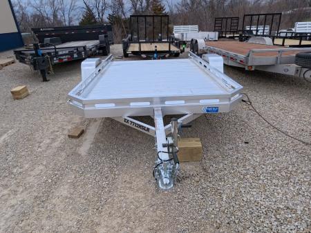 New 2027 Aluma 77 x 12 Executive Heavy Single Axle Utility Trailer with 2,990 lb. GVWR and Slide Out Ramp