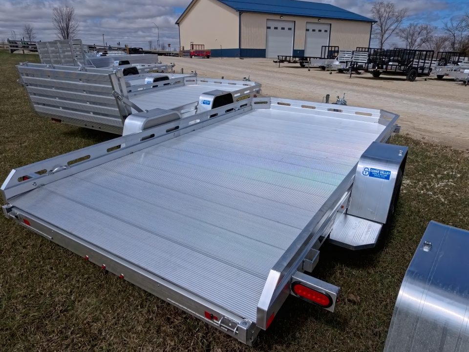 New 2027 Aluma 77 x 12 Executive Heavy Single Axle Utility Trailer with 2,990 lb. GVWR and Slide Out Ramp