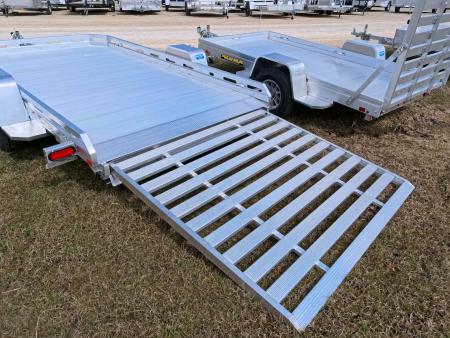 New 2027 Aluma 77 x 12 Executive Heavy Single Axle Utility Trailer with 2,990 lb. GVWR and Slide Out Ramp