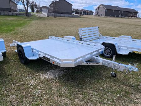 New 2027 Aluma 77 x 12 Executive Heavy Single Axle Utility Trailer with 2,990 lb. GVWR and Slide Out Ramp