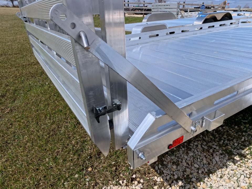 New 2027 Aluma 78 x 14 Single Axle Utility with Slotted Rails, Bi-Fold Tailgate and 2,990 GVWR