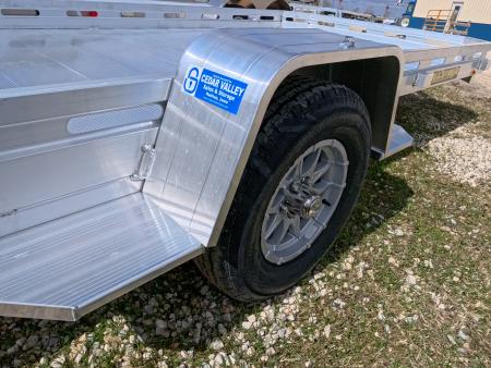 New 2027 Aluma 78 x 14 Single Axle Utility with Slotted Rails, Bi-Fold Tailgate and 2,990 GVWR
