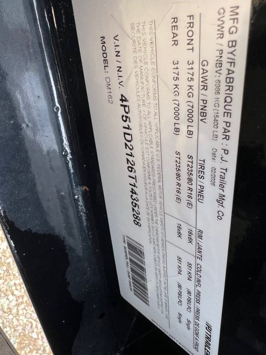 New 2026 PJ Trailers 16' DM High Side Dump Trailer