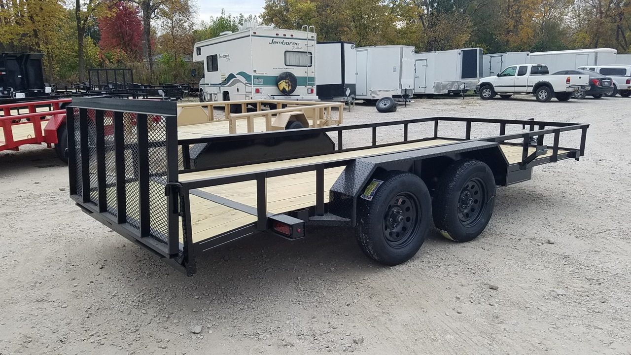New 2026 MEB 77x16 W/ Ramp & Dovetail utility Trailer