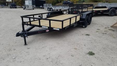 New 2026 MEB 77x16 W/ Ramp & Dovetail utility Trailer