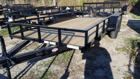 New 2026 MEB 77x16 W/ Ramp & Dovetail utility Trailer